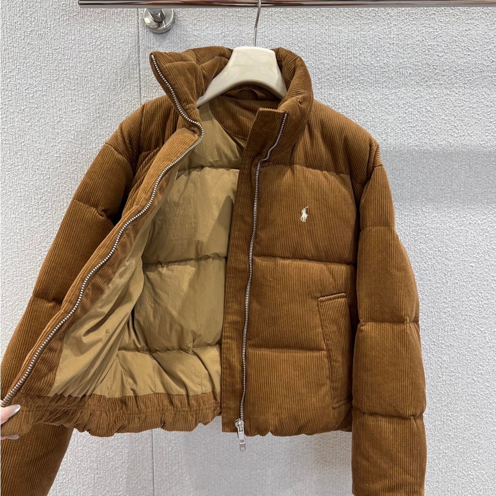 Polo by Ralph Lauren Chestnut Brown Corduroy Puffer Jacket - Picture 2 of 8
